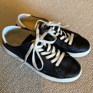 Soludos Black and White Ibiza Leather Sneakers (8)